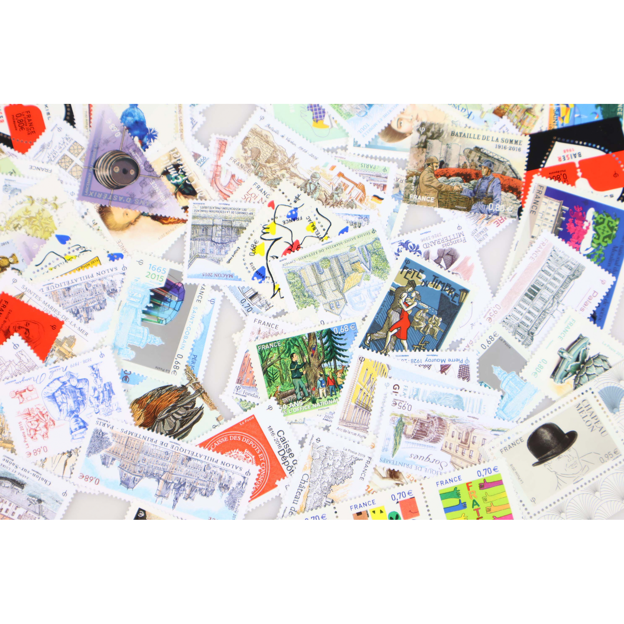 LOT DE 0.68 A 0.97€ TIMBRES DE FR ANNÉES 2015 A 2020 TIMBRES NEUFS FAC 130€