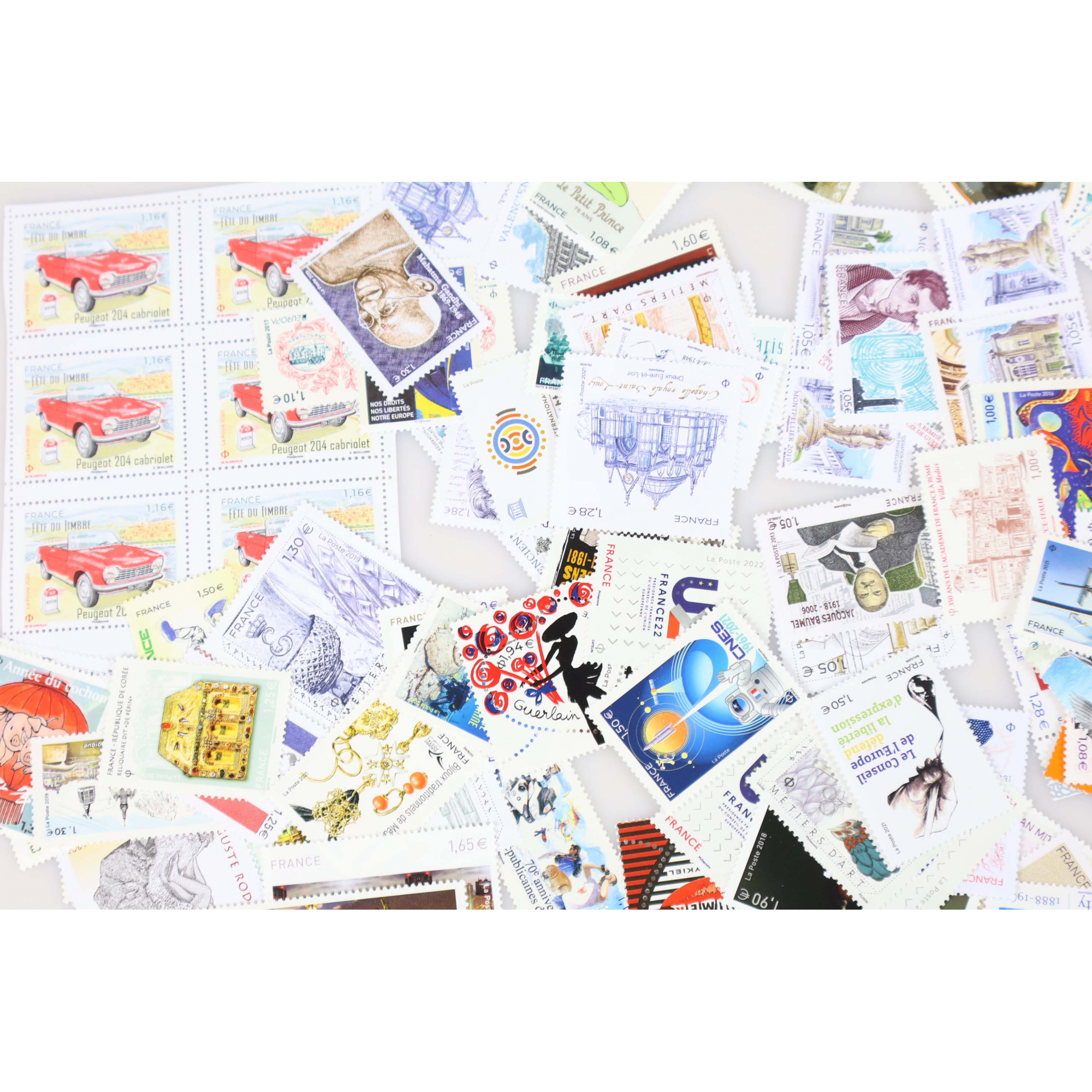 LOT DE 1 A 1.94€ TIMBRES DE FR ANNÉES 2014 A 2022 TIMBRES NEUFS FAC 385€