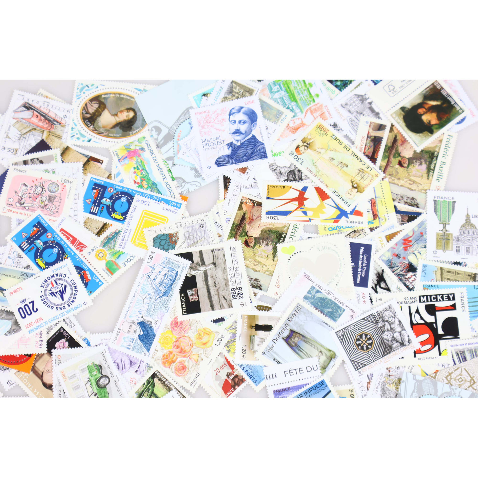 LOT DE 1 A 1.94€ TIMBRES DE FR ANNÉES 2014 A 2022 TIMBRES NEUFS FAC 385€