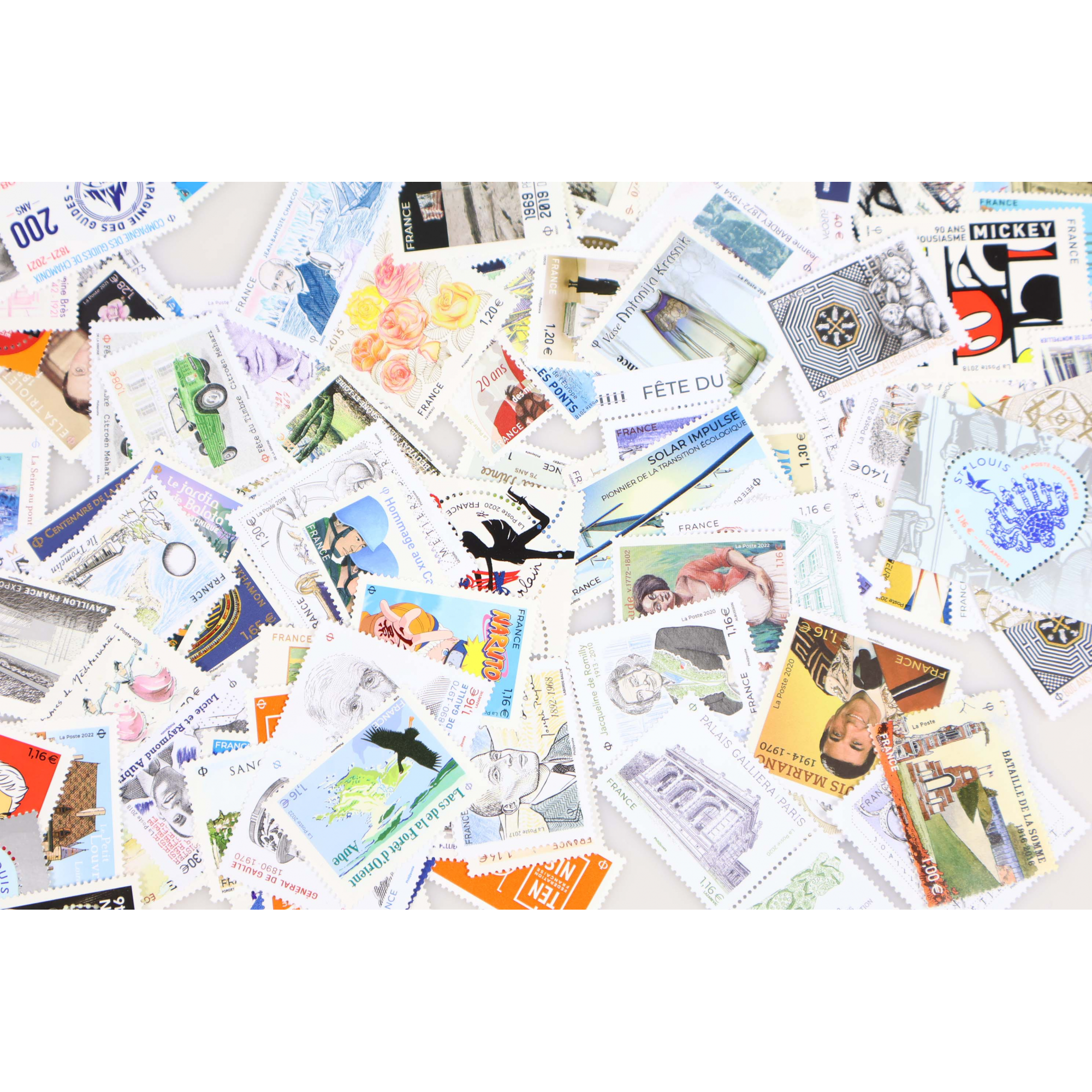 LOT DE 1 A 1.94€ TIMBRES DE FR ANNÉES 2014 A 2022 TIMBRES NEUFS FAC 385€