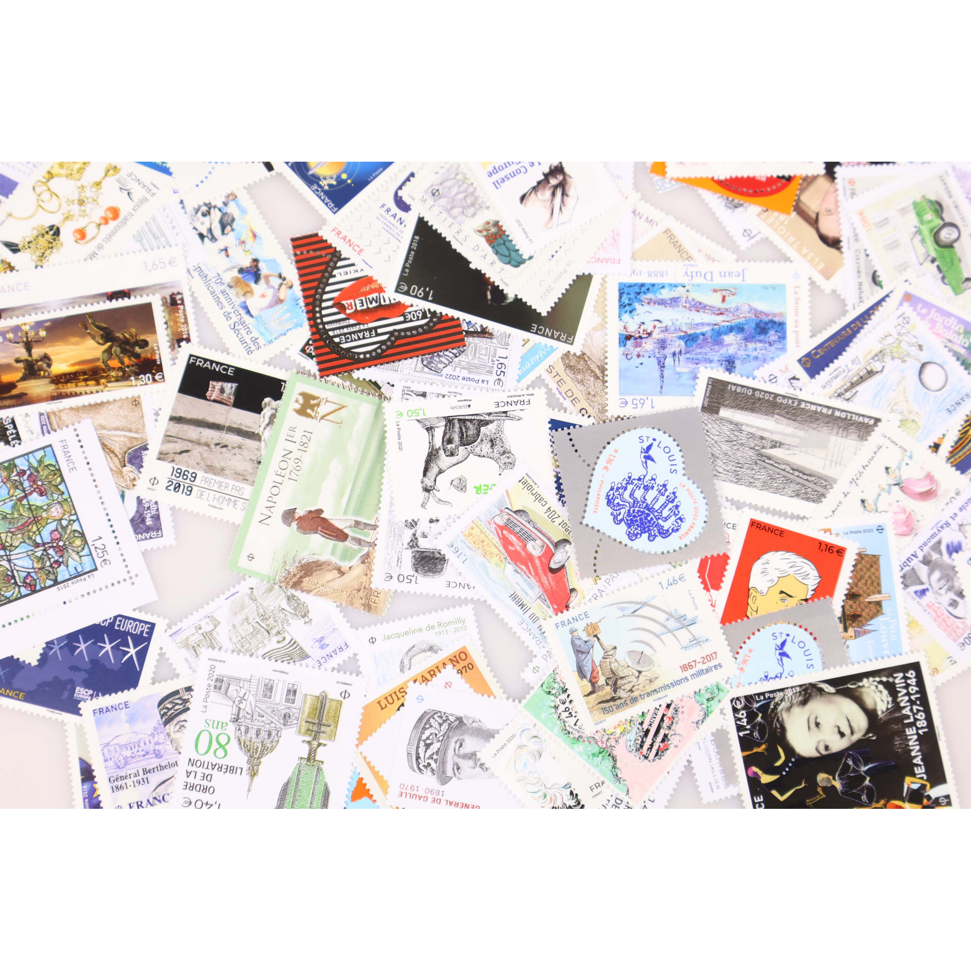 LOT DE 1 A 1.94€ TIMBRES DE FR ANNÉES 2014 A 2022 TIMBRES NEUFS FAC 385€