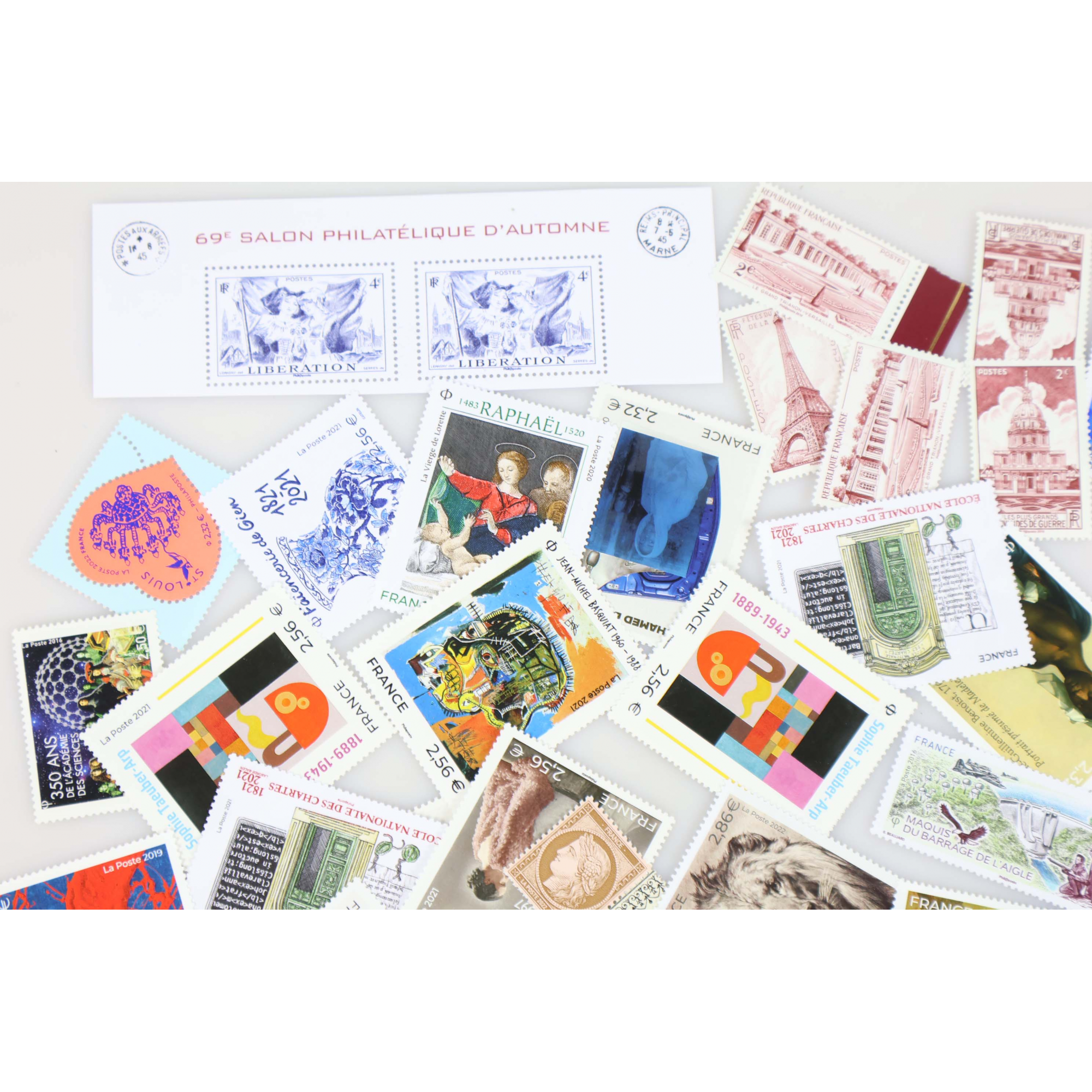LOT DE 2 A 4€ TIMBRES DE FR ANNÉES 2014 A 2022 TIMBRES NEUFS FAC 175€