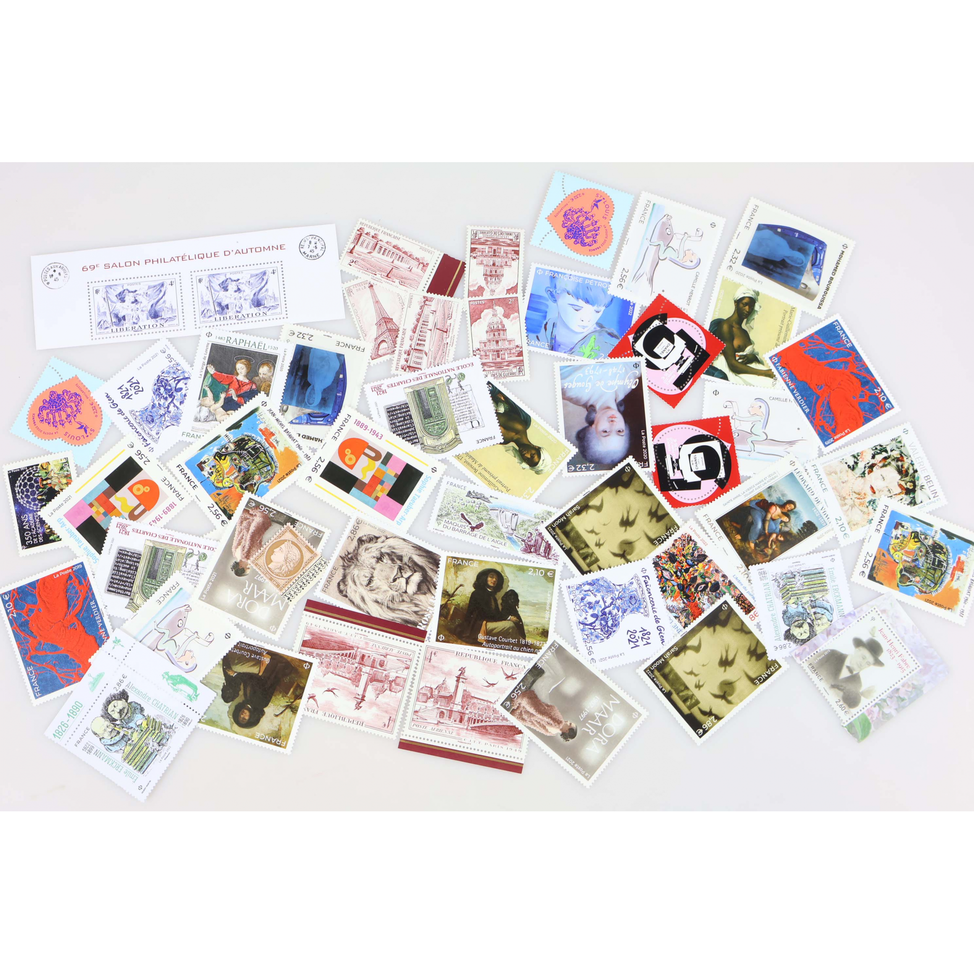 LOT DE 2 A 4€ TIMBRES DE FR ANNÉES 2014 A 2022 TIMBRES NEUFS FAC 175€