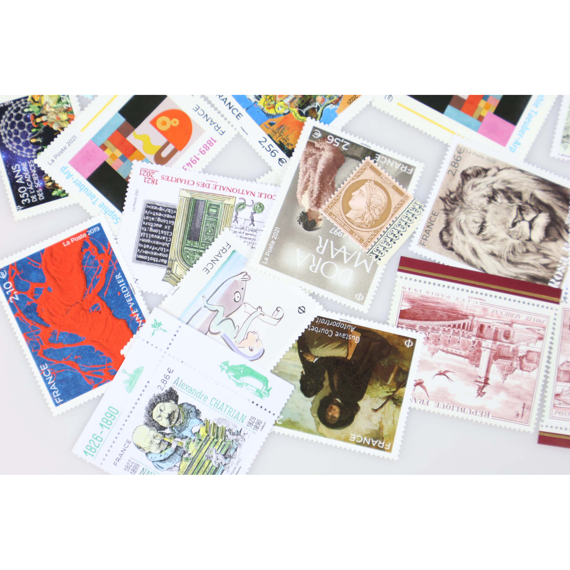 LOT DE 2 A 4€ TIMBRES DE FR ANNÉES 2014 A 2022 TIMBRES NEUFS FAC 175€