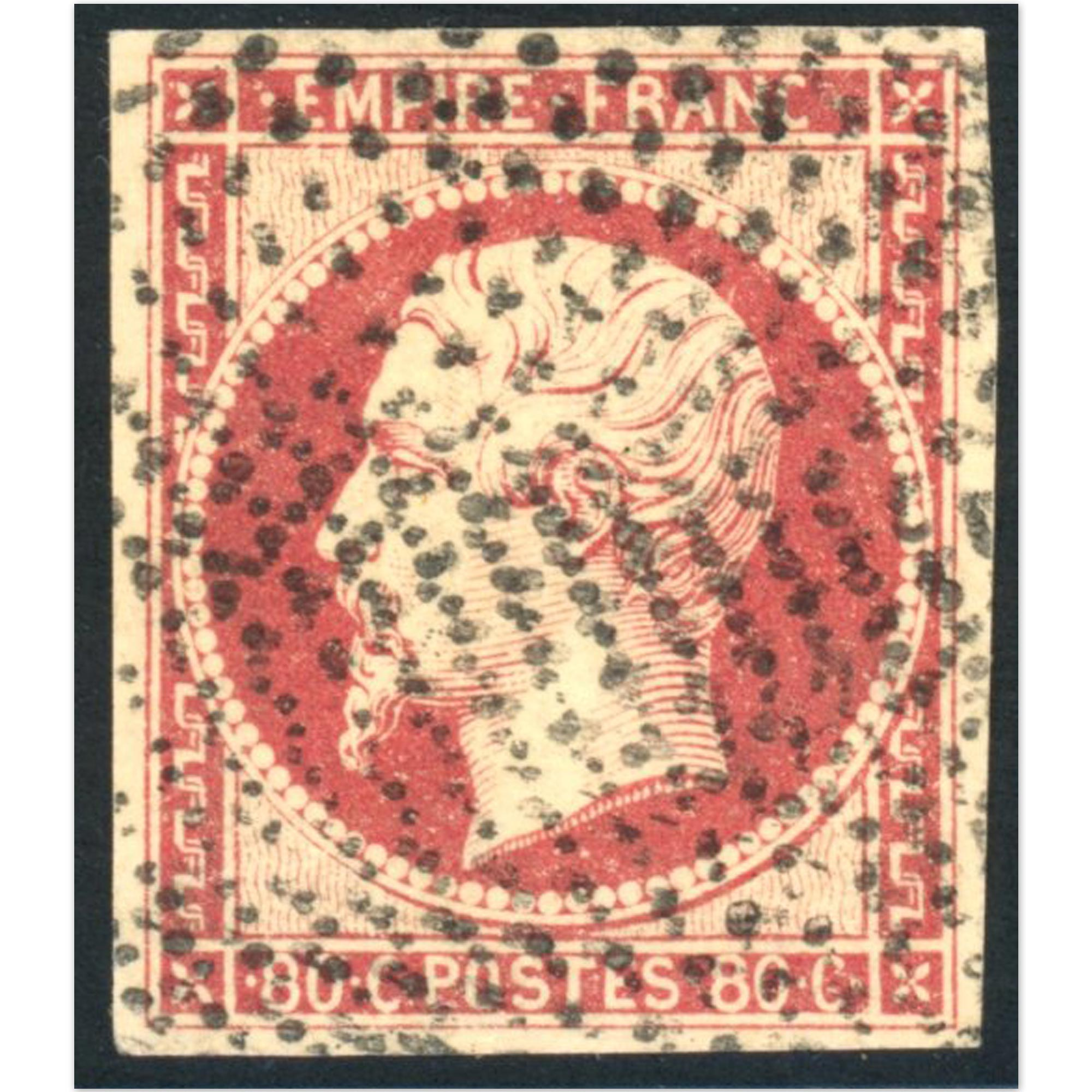 NAPOLÉON N°17A EMPIRE TIMBRE FRANCAIS BELLE OBLITÉRATION POINTILLÉS FINS