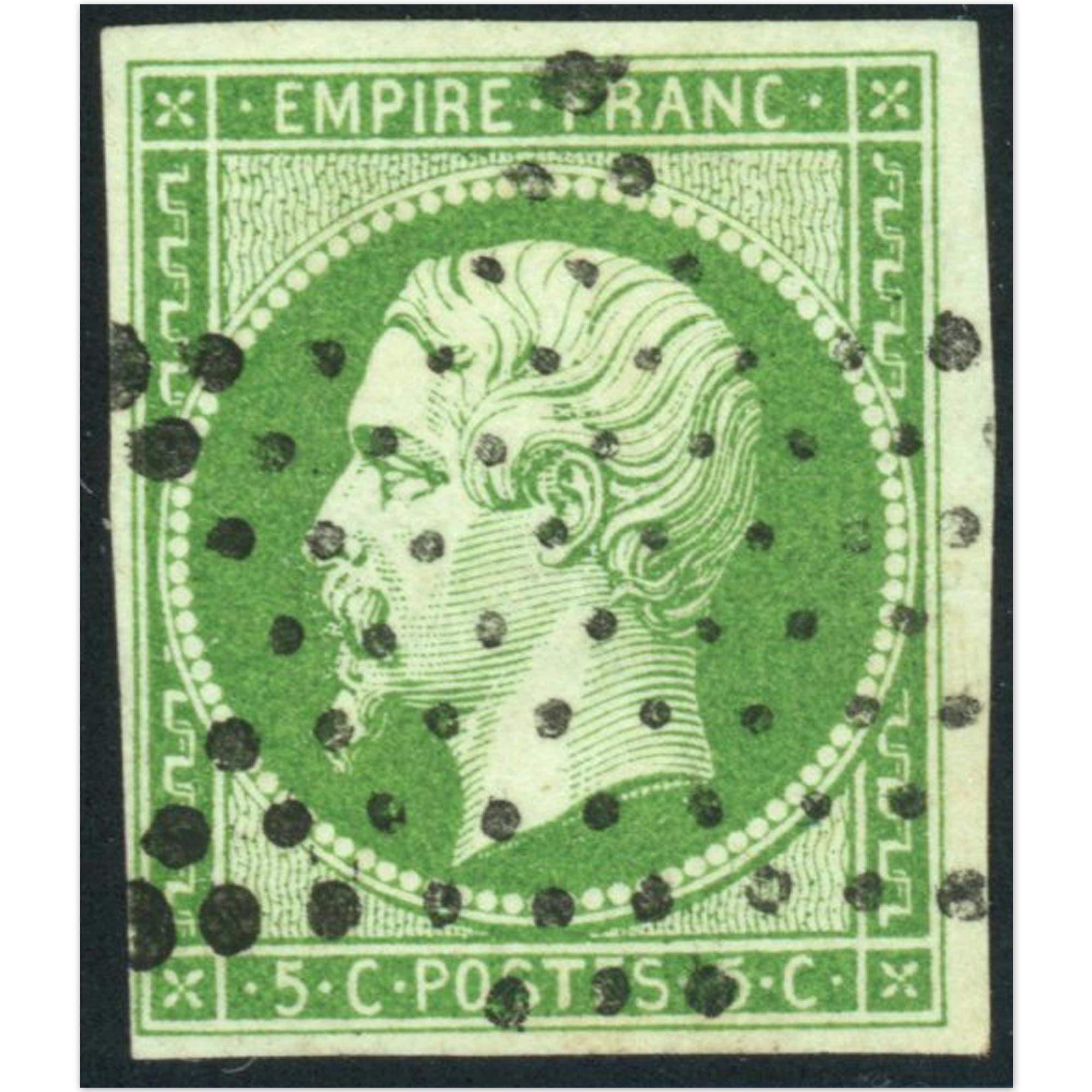 NAPOLÉON N°12 EMPIRE TIMBRE FRANCAIS OBLITERATION ÉTOILE MUETTE NOIRE COTE 100€