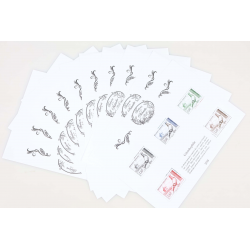 SÉRIE COMPLÈTE LES TRÉSORS DE LA PHILATÉLIE ANNÉE 2018, JEU COMPLET DE 10 BLOCS