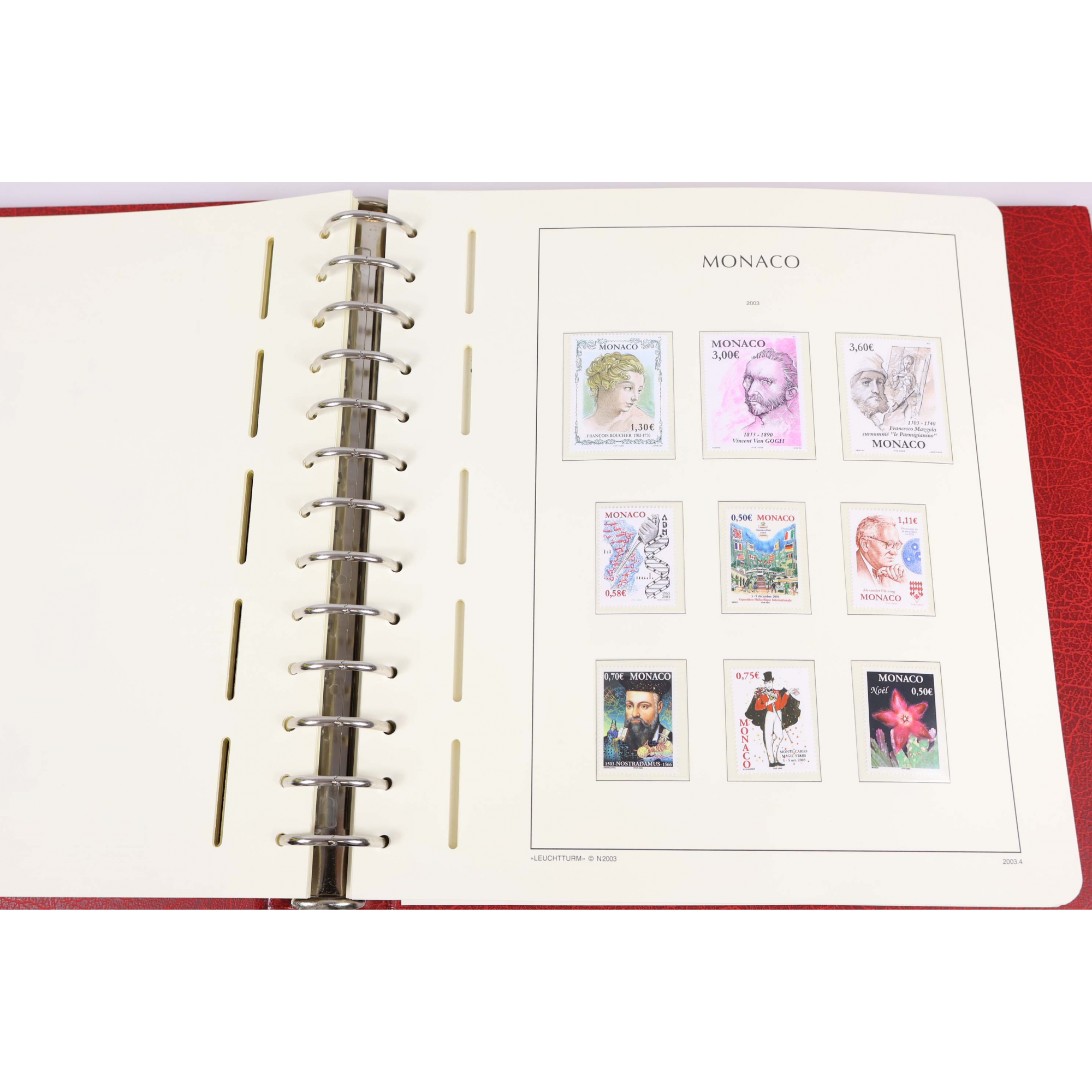 COLLECTION DE MONACO DE 2001 A 2011 TIMBRES NEUFS** CLASSEUR LEUCHTTURM