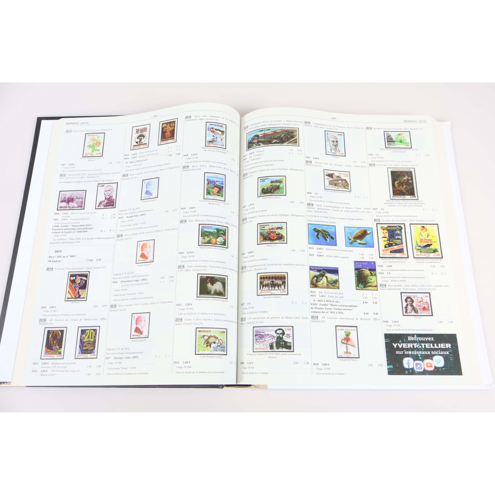 CATALOGUE DE COTATION YVERT ET TELLIER ÉDITION 2023, TIMBRES DE MONACO ET DES TOM