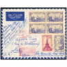 ENVELOPPE 1ER SERVICE AÉRIEN FRANCE/ ÉTATS-UNIS DU 27/05/1939 AFFR RARE