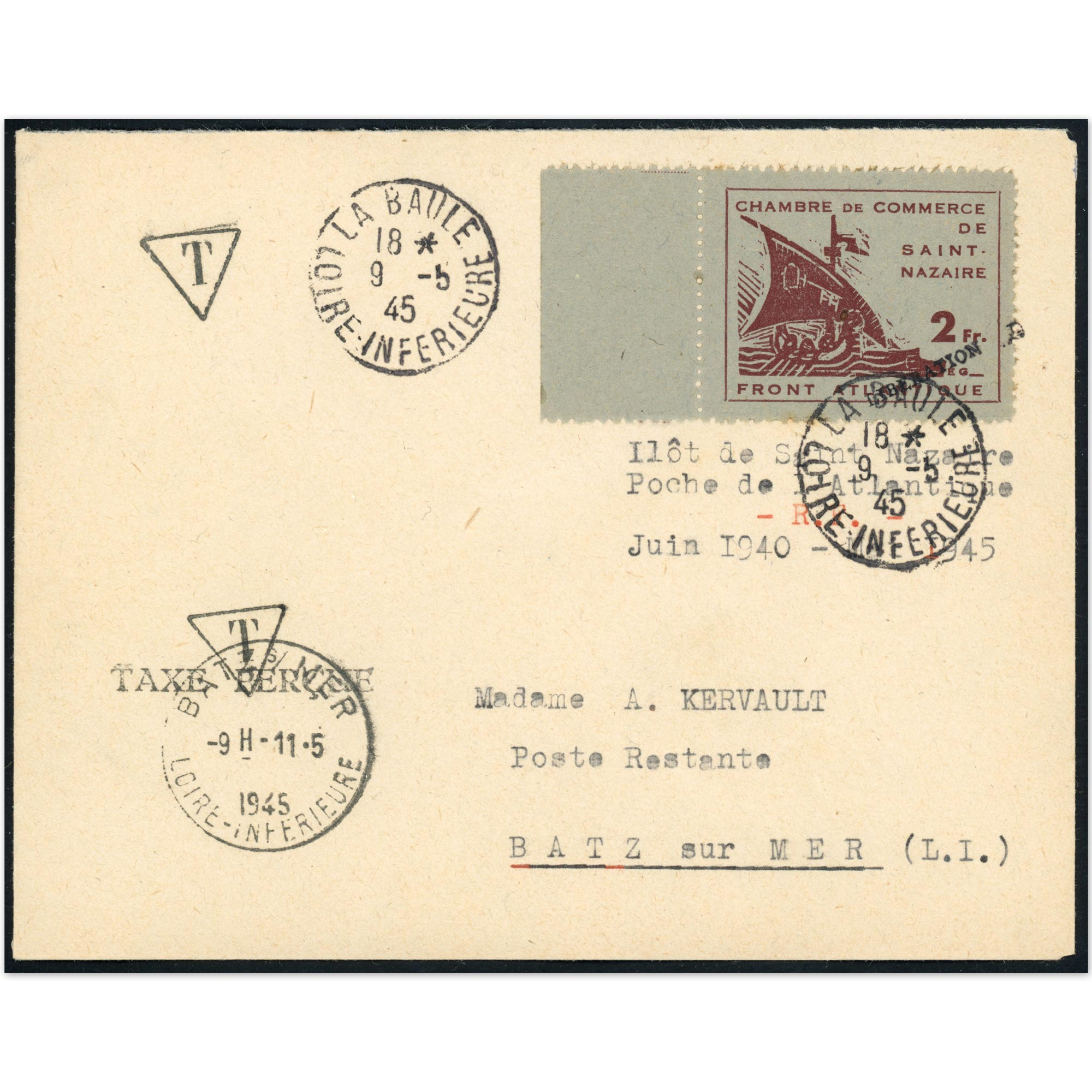TIMBRES DE GUERRE N°74 ET 75 SUR 2 ENVELOPPES, COTE ÉLEVÉE, MARQUE "LIBÉRATION"