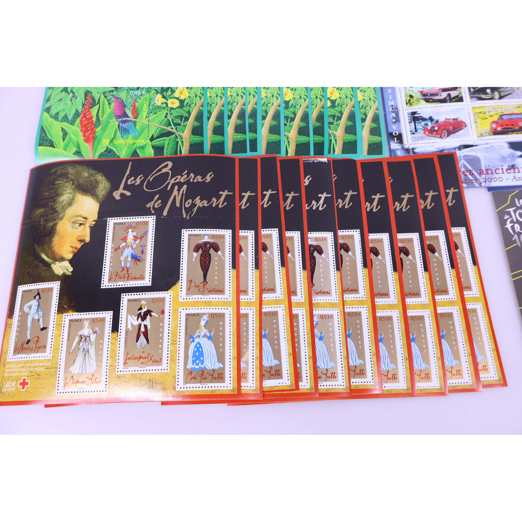 LOT BLOCS FEUILLETS TIMBRES EN EUROS AVEC DÉFAUTS POUR AFFRANCHIR FACIALE 152€