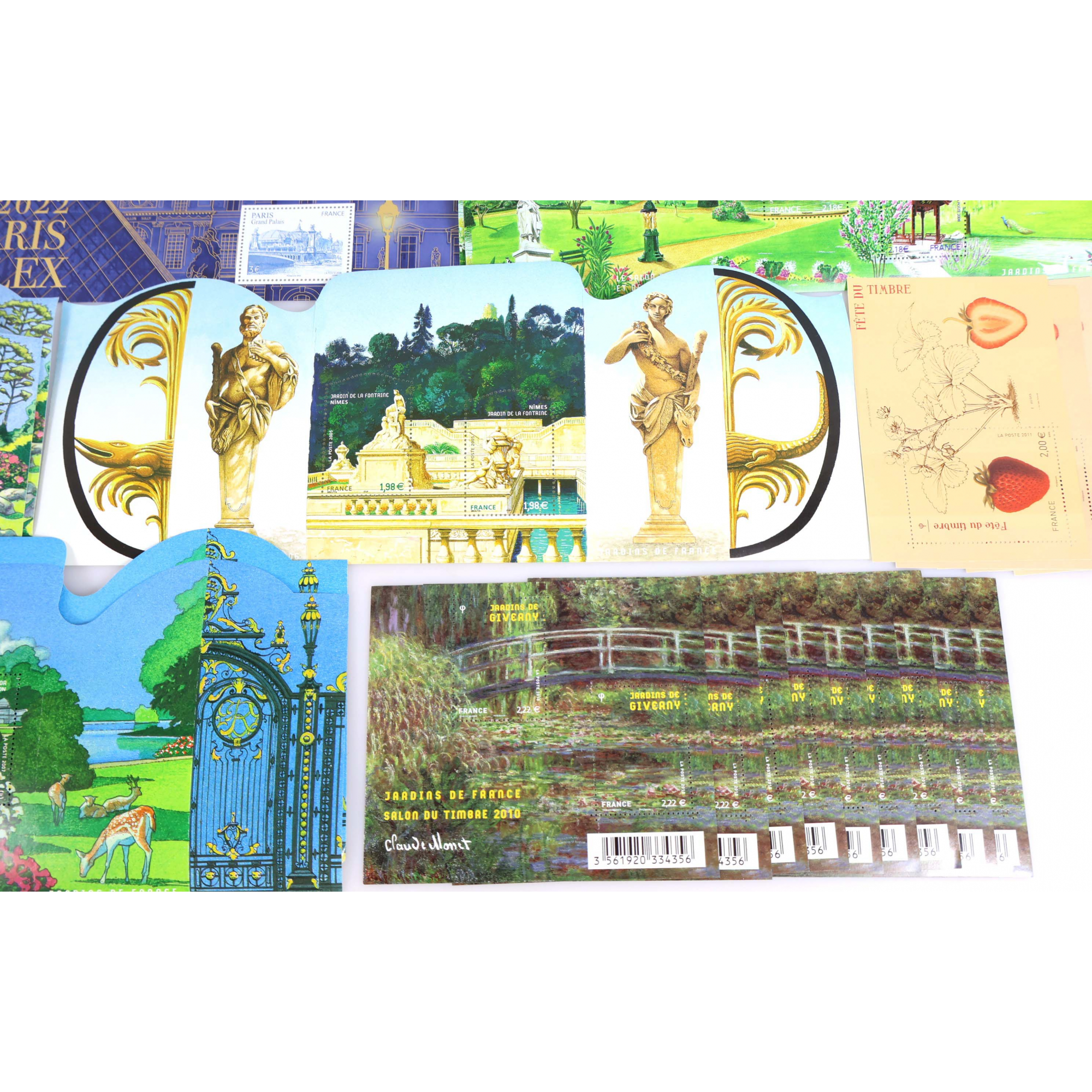 LOT BLOCS DE TIMBRES ENTRE 1.98€ ET 3€ AVEC DÉFAUTS POUR AFFRANCHIR VF 168.92€