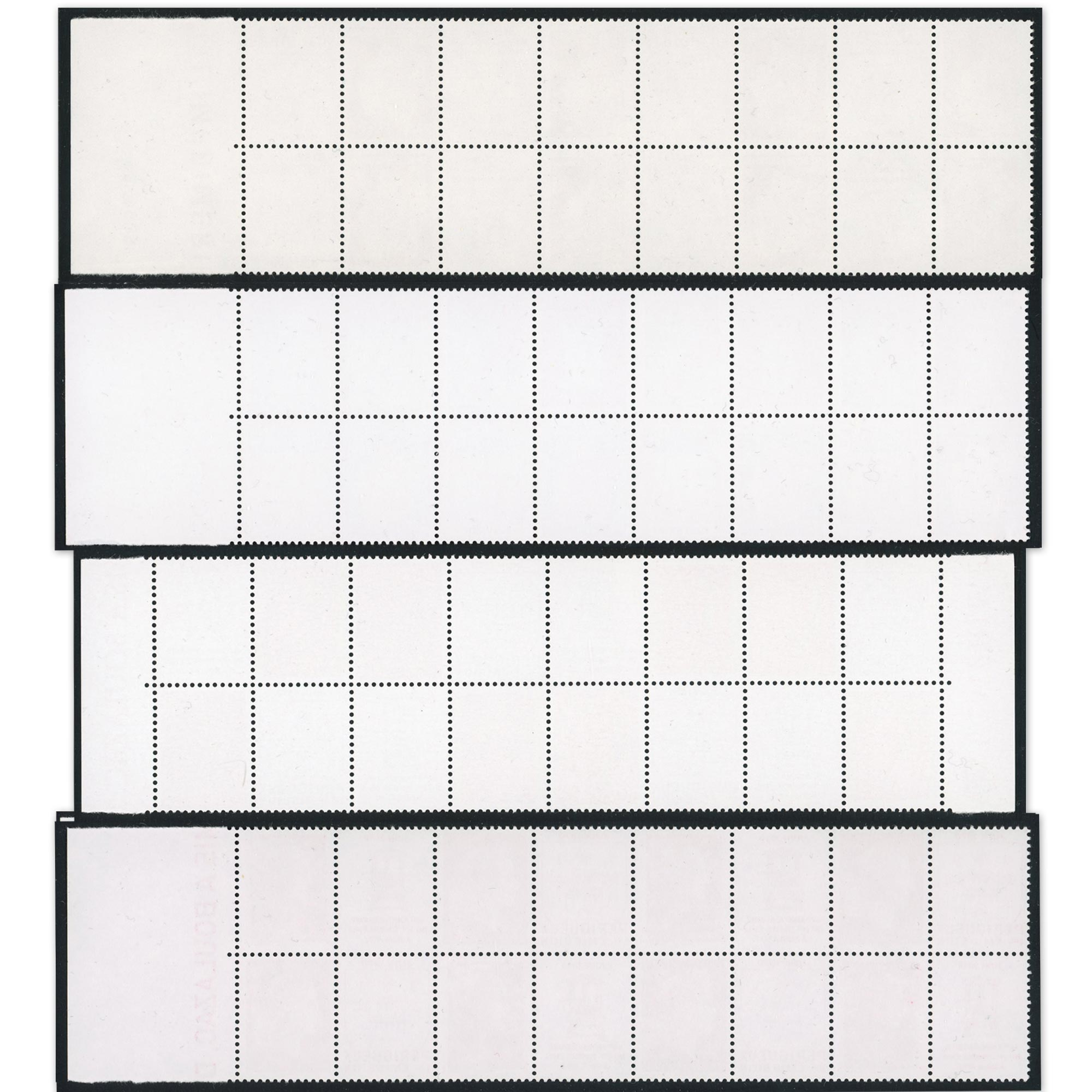 LOT DE 4 FEUILLES BANDES HELIOS 4459/4472 AVEC BORDS DE FEUILLE TIMBRES NEUFS**