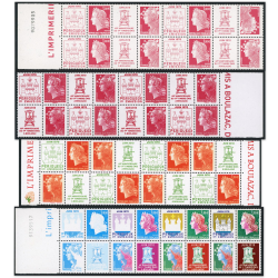 LOT DE 4 FEUILLES BANDES HELIOS 4459/4472 AVEC BORDS DE FEUILLE TIMBRES NEUFS**