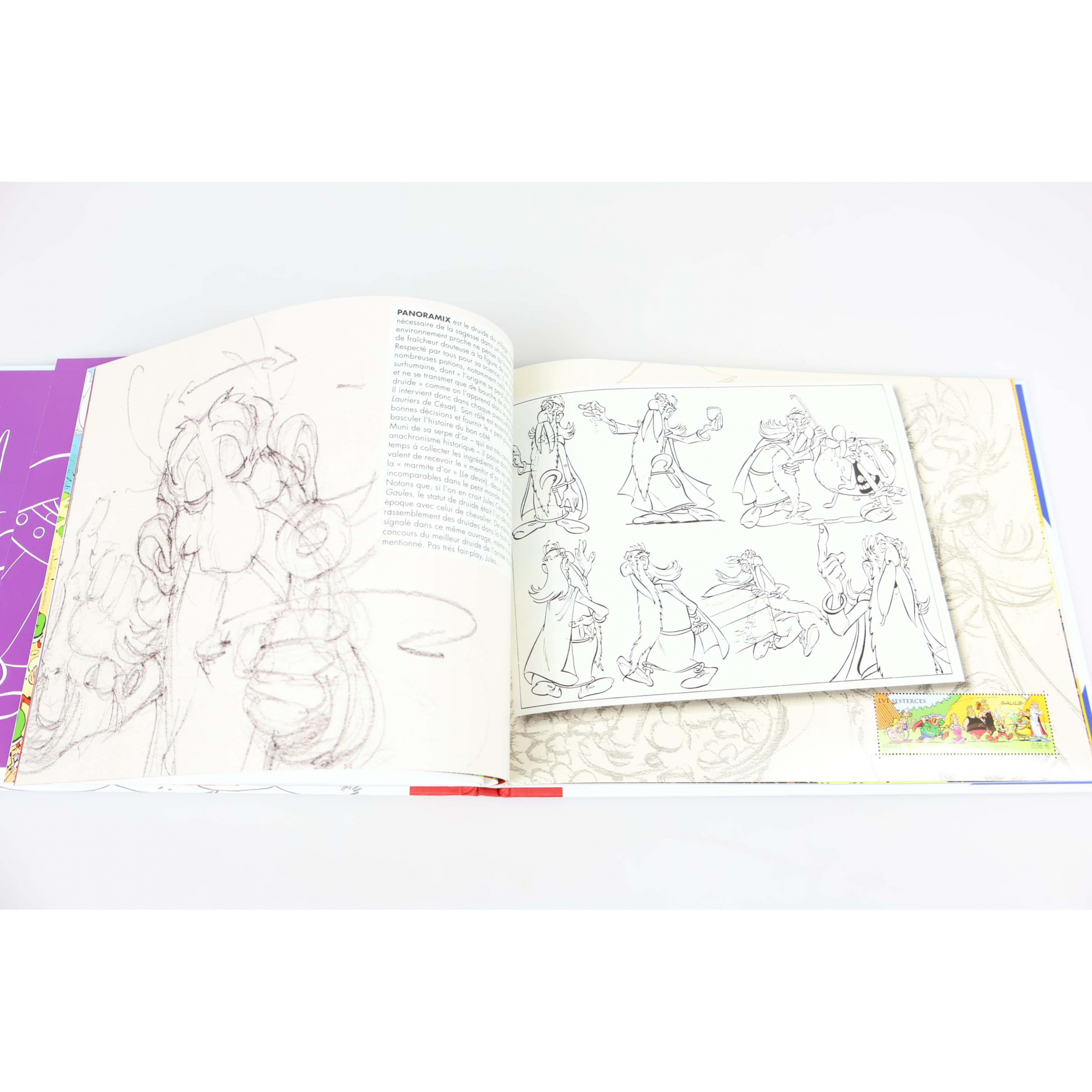 LIVRE DES TIMBRES "LE TIMBRE VOYAGE AVEC ASTÉRIX" 2009 ANGLES LÉGÈREMENT ABIMÉS