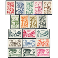 TOGO NON DENTELÉS N°236/263 SÉRIE COMPLÈTE ANCIENNES COLOS FR TIMBRES NEUFS