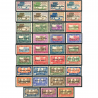 NC FRANCE LIBRE N°195 À 229 SÉRIE COMPLÈTE DE 35 TIMBRES NEUFS GOMMES PARTIELLES