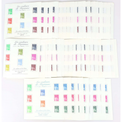 LOT BLOCS FEUILLET TIMBRES EN EUROS AVEC DÉFAUTS POUR AFFRANCHIR, FACIALE 329€