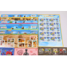 LOT BLOCS FEUILLET TIMBRES EN EUROS AVEC DÉFAUTS POUR AFFRANCHIR, FACIALE 80€