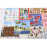 LOT BLOCS FEUILLET TIMBRES EN EUROS AVEC DÉFAUTS POUR AFFRANCHIR, FACIALE 80€