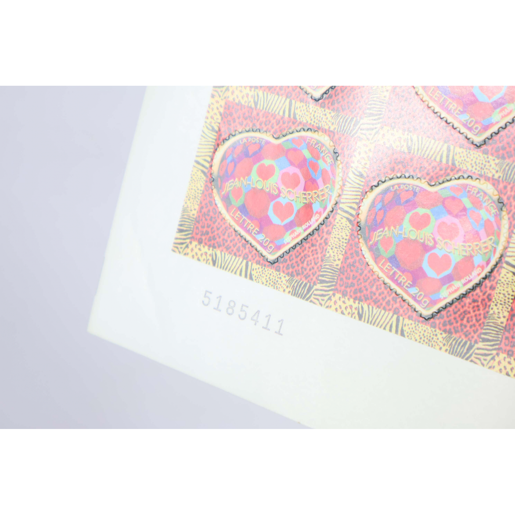 FEUILLE TIMBRES POSTE AUTOADHÉSIFS N°72 SAINT VALENTIN CŒURS DE SCHERRER 2006