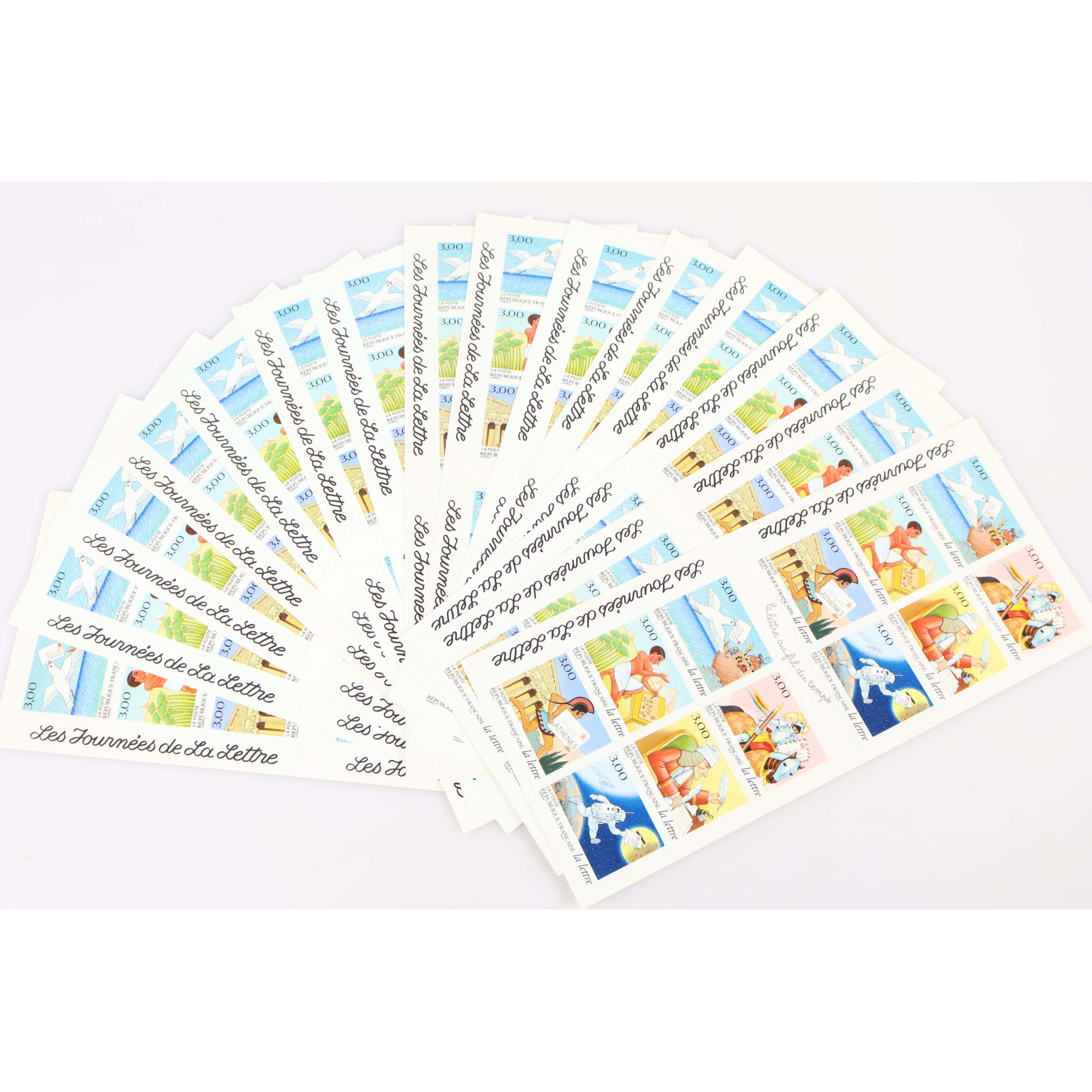 LOT 15 CARNETS AUTOADHÉSIFS BC18 LA LETTRE TIMBRES NEUFS** 3FFR X 12 VF 82.80€