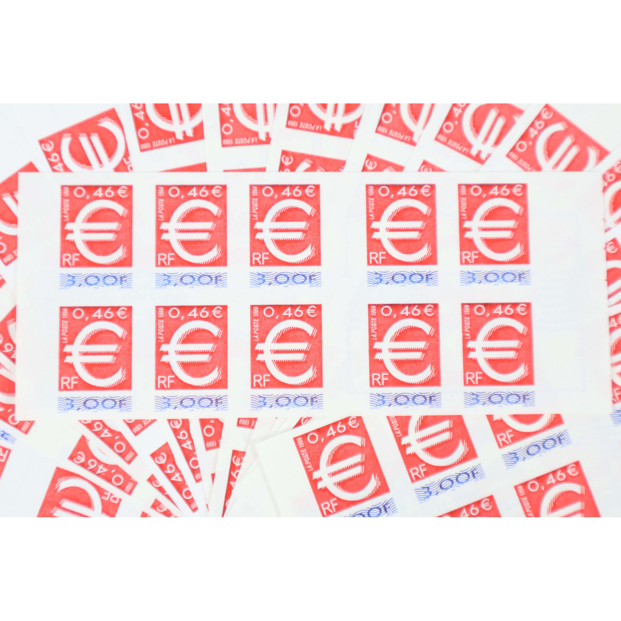 LOT 15 CARNETS AUTOADHÉSIFS 3215-C1 EUROS TIMBRES NEUFS** 0.46€ X 10 FACIALE 69€