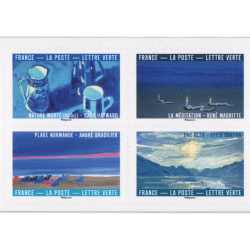CARNET AUTOADHÉSIF 2026 NON PLIÉ "LE BLEU DANS L'ART" TIMBRES NEUFS** LETTRE 20g