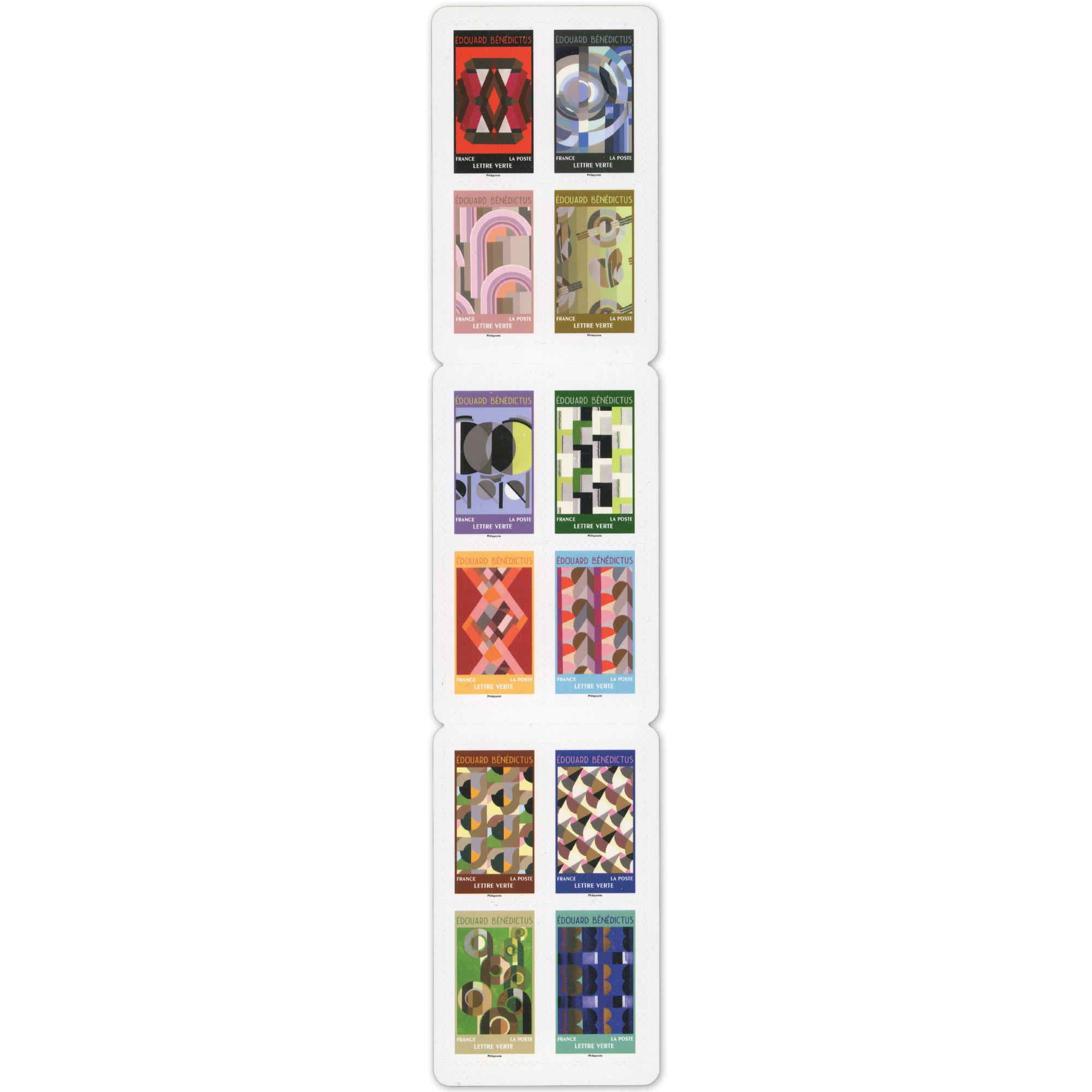 CARNET AUTOADHÉSIF 2025 NON PLIÉ "DÉCORATIFS" TIMBRES NEUFS** LETTRE VERTE 20g