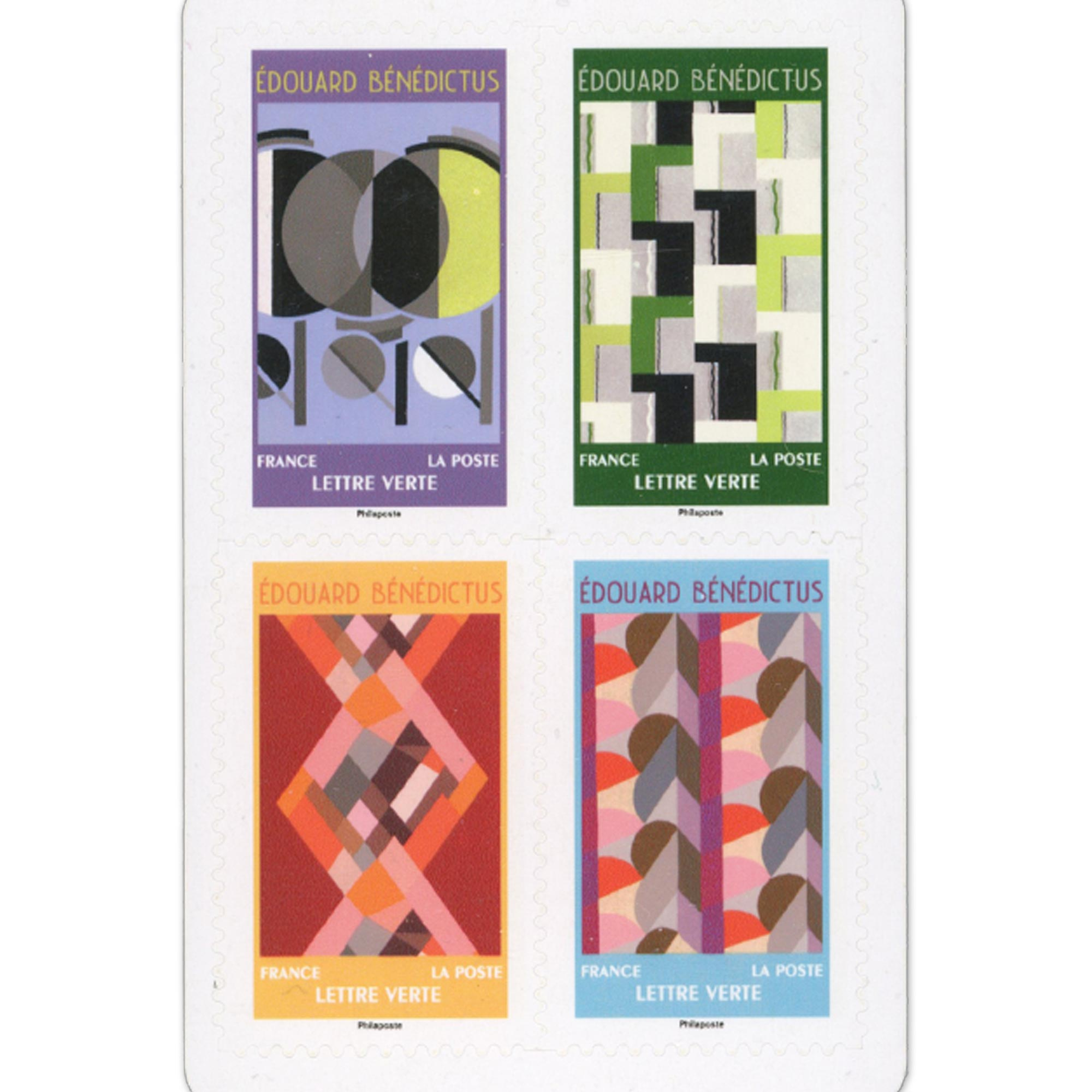 CARNET AUTOADHÉSIF 2025 NON PLIÉ "DÉCORATIFS" TIMBRES NEUFS** LETTRE VERTE 20g