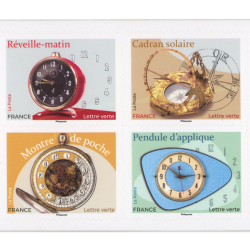 CARNET AUTOADHÉSIF 2025 NON PLIÉ "LA MESURE DU TEMPS" TIMBRES NEUFS** LETTRE 20g