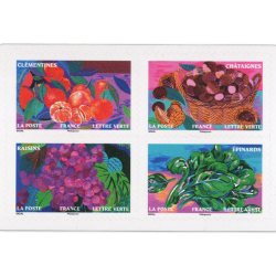 CARNET AUTOADHÉSIF 2025 NON PLIÉ "JARDIN D'AUTOMNE" TIMBRES NEUFS** LETTRE 20g