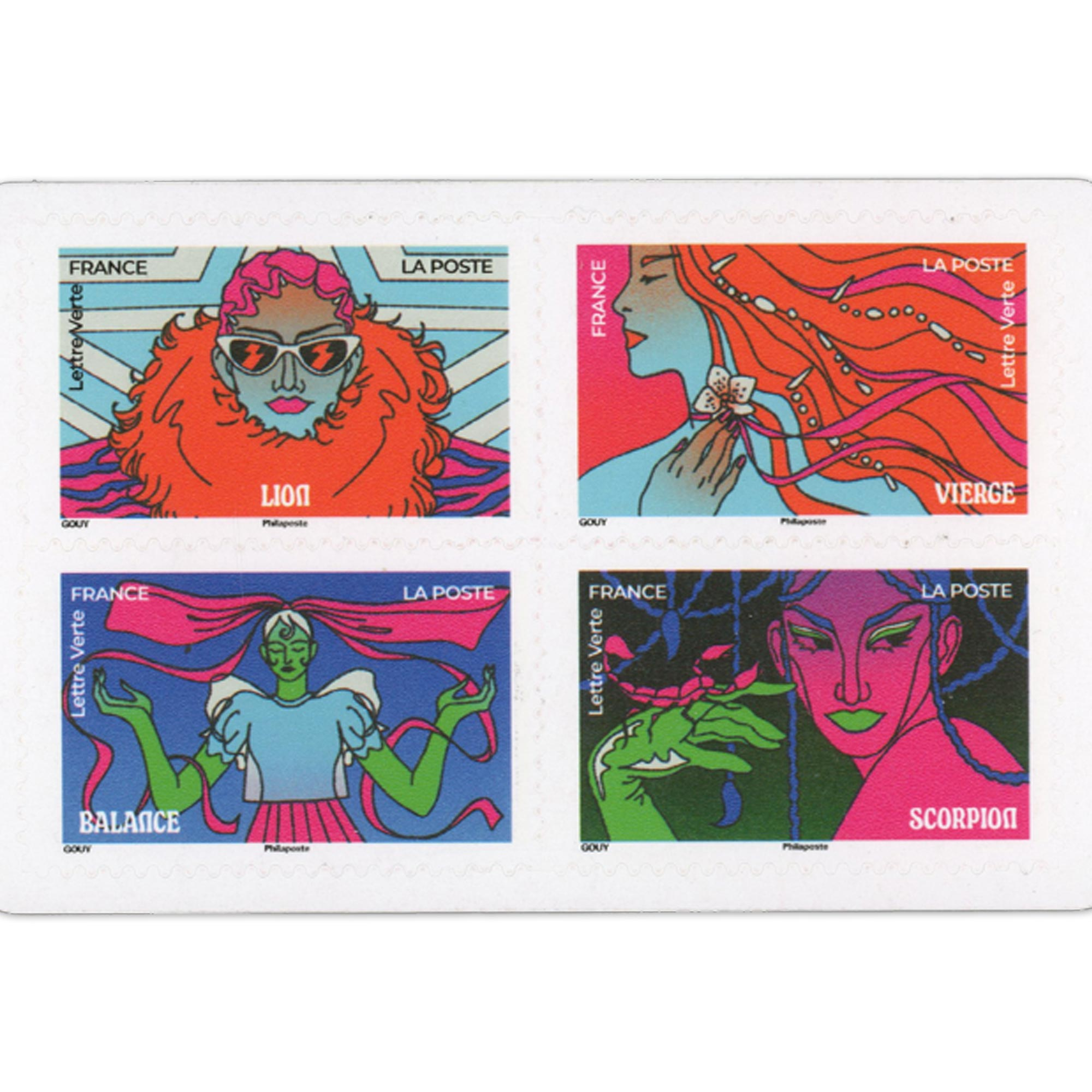 CARNET AUTOADHÉSIF 2026 NON PLIÉ "ZODIAQUE" TIMBRES NEUFS** LETTRE FRANCE 20g