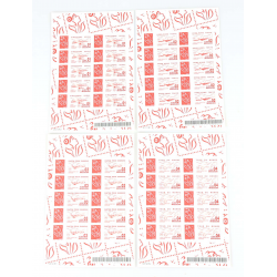 4 FEUILLES PERSONNALISÉES N°F3802Ab AUTOADHÉSIVES THÈME A380 1-4 COTE 440€