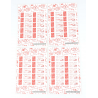 4 FEUILLES PERSONNALISÉES N°F3802Ab AUTOADHÉSIVES THÈME A380 1-4 COTE 440€