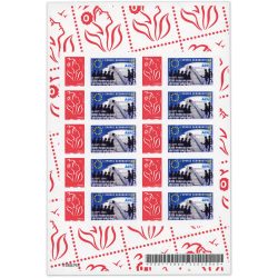 FEUILLE PERSONNALISÉE N°F3802Ab AUTOADHÉSIF VIGNETTE "ÉPOPÉE AÉRONAUTIQUE"