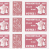 FEUILLE PERSONNALISÉE N°F3969Aa AUTOADHÉSIVE VIGNETTE "PRÉSIDENTIELLE 2007"