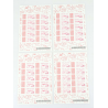 4 FEUILLES PERSONNALISÉES N°F3969Aa AUTOADHÉSIVES THÈME A380 1-4 COTE 960€