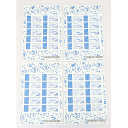 4 FEUILLES PERSONNALISÉES N°F3966Aa AUTOADHÉSIVES THÈME A380 1-4 COTE 840€