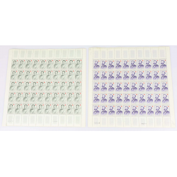 FEUILLES COMPLÈTES DE 50 TIMBRES N°1187/1188 CROIX-ROUGE TIMBRES DE FRANCE NEUFS