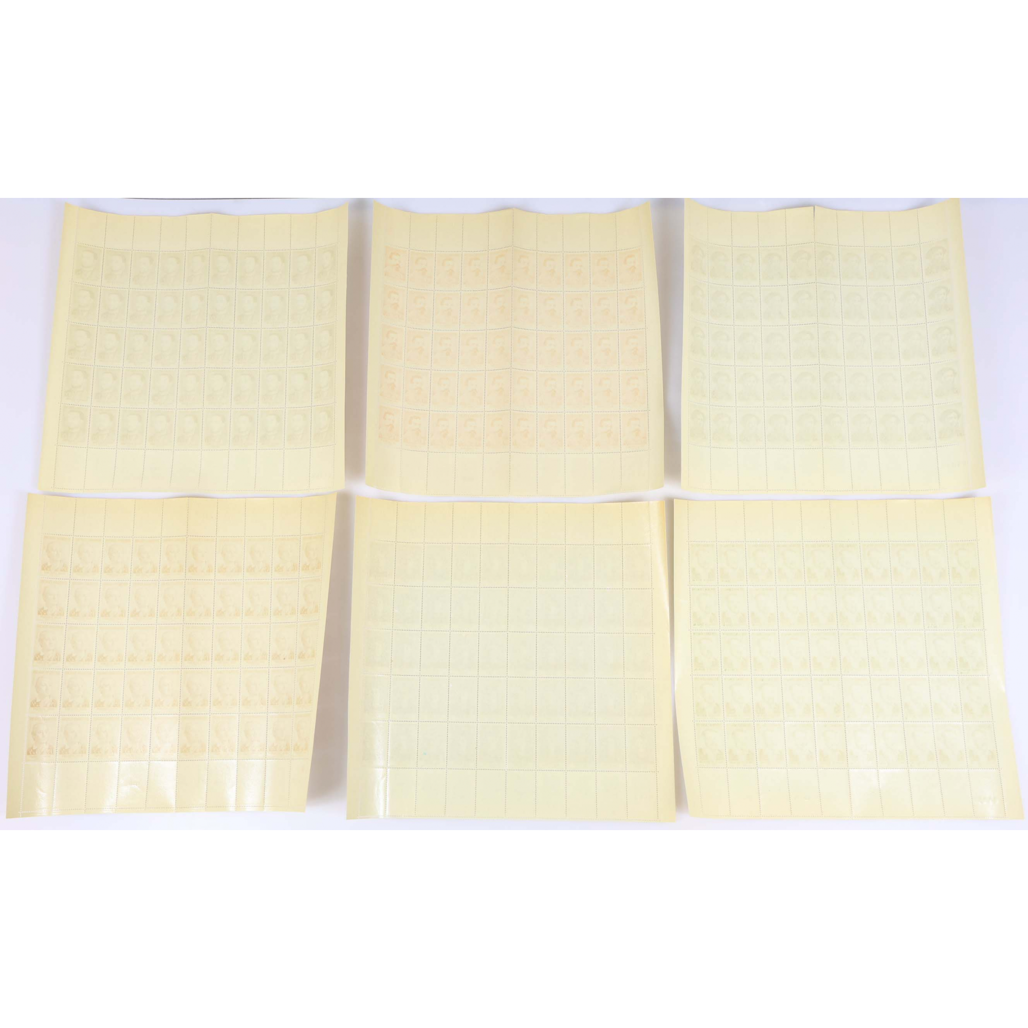 FEUILLES COMPLÈTES SÉRIE N°1166 À 1171 "CÉLÉBRITES FRANCAISES" TIMBRES NEUFS**