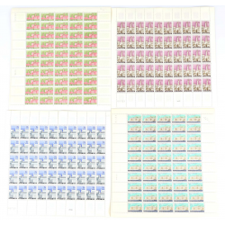 FEUILLES COMPLÈTES SÉRIE N°1152 À 1155 "VILLES RECONSTRUITES" TIMBRES NEUFS**