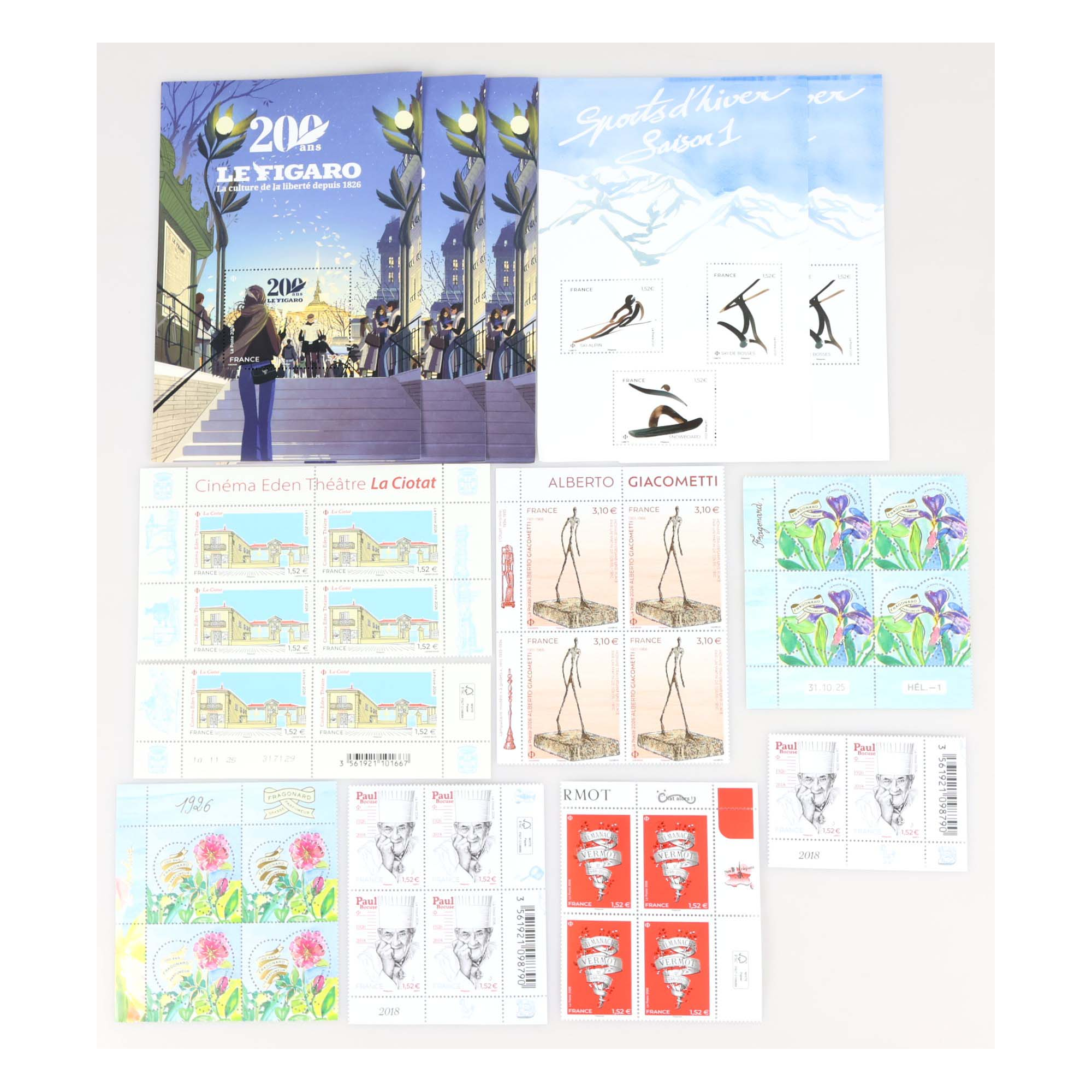 ANNÉE 2026 TIMBRES ET BLOCS-FEUILLETS DE FRANCE TIMBRES NEUFS EN PAIRE/BLOC DE 4