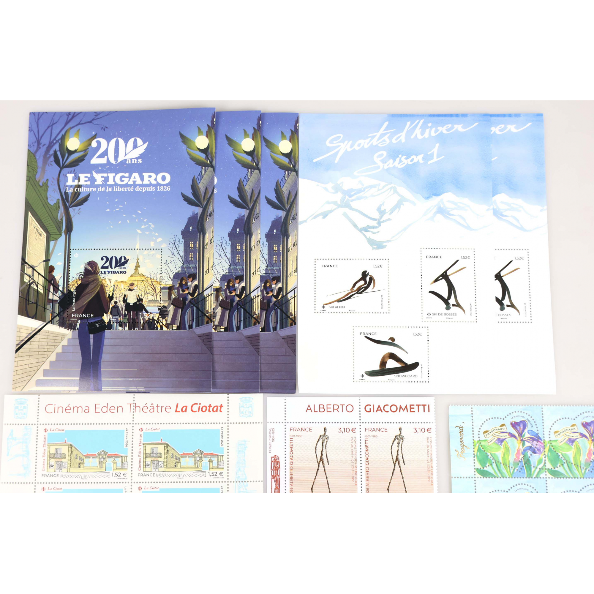 ANNÉE 2026 TIMBRES ET BLOCS-FEUILLETS DE FRANCE TIMBRES NEUFS EN PAIRE/BLOC DE 4