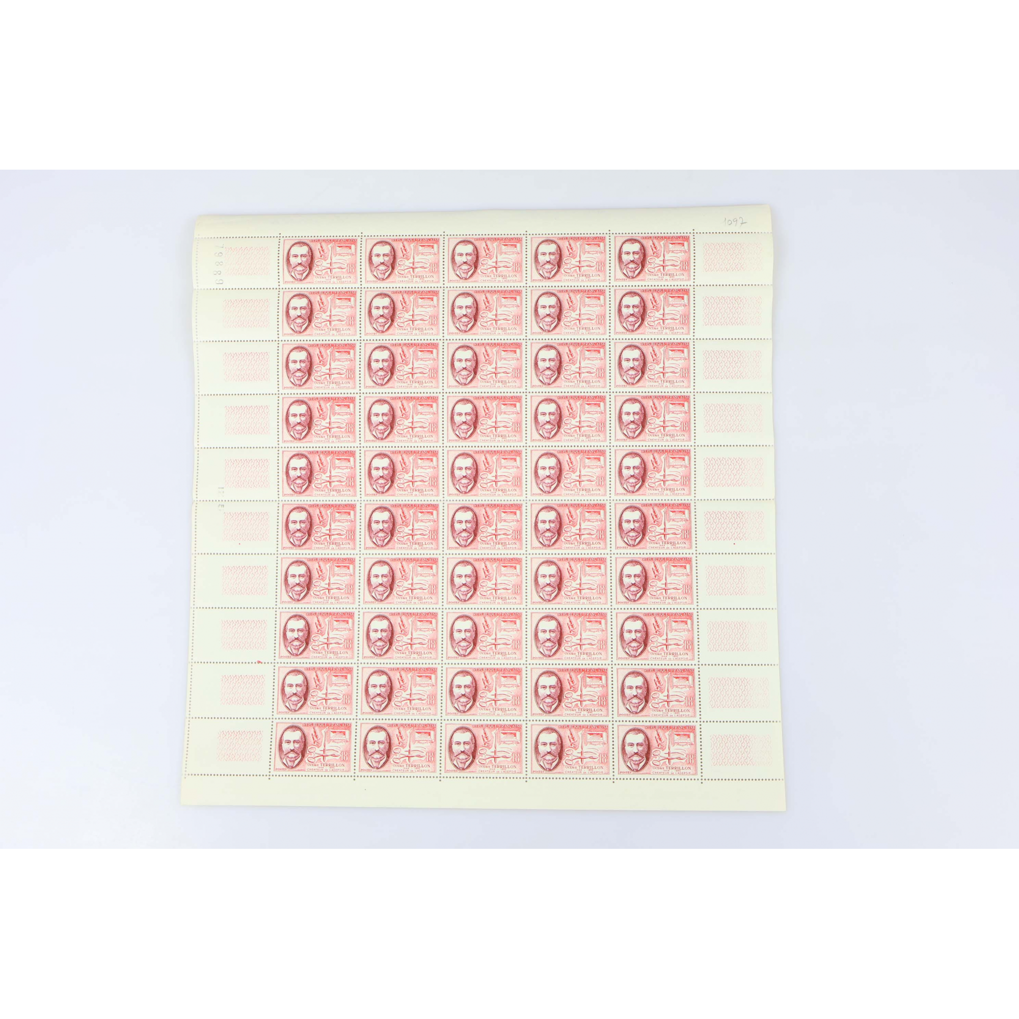 FEUILLES COMPLÈTES SÉRIE N°1095 À 1098 "SAVANTS FRANCAIS" TIMBRES NEUFS**