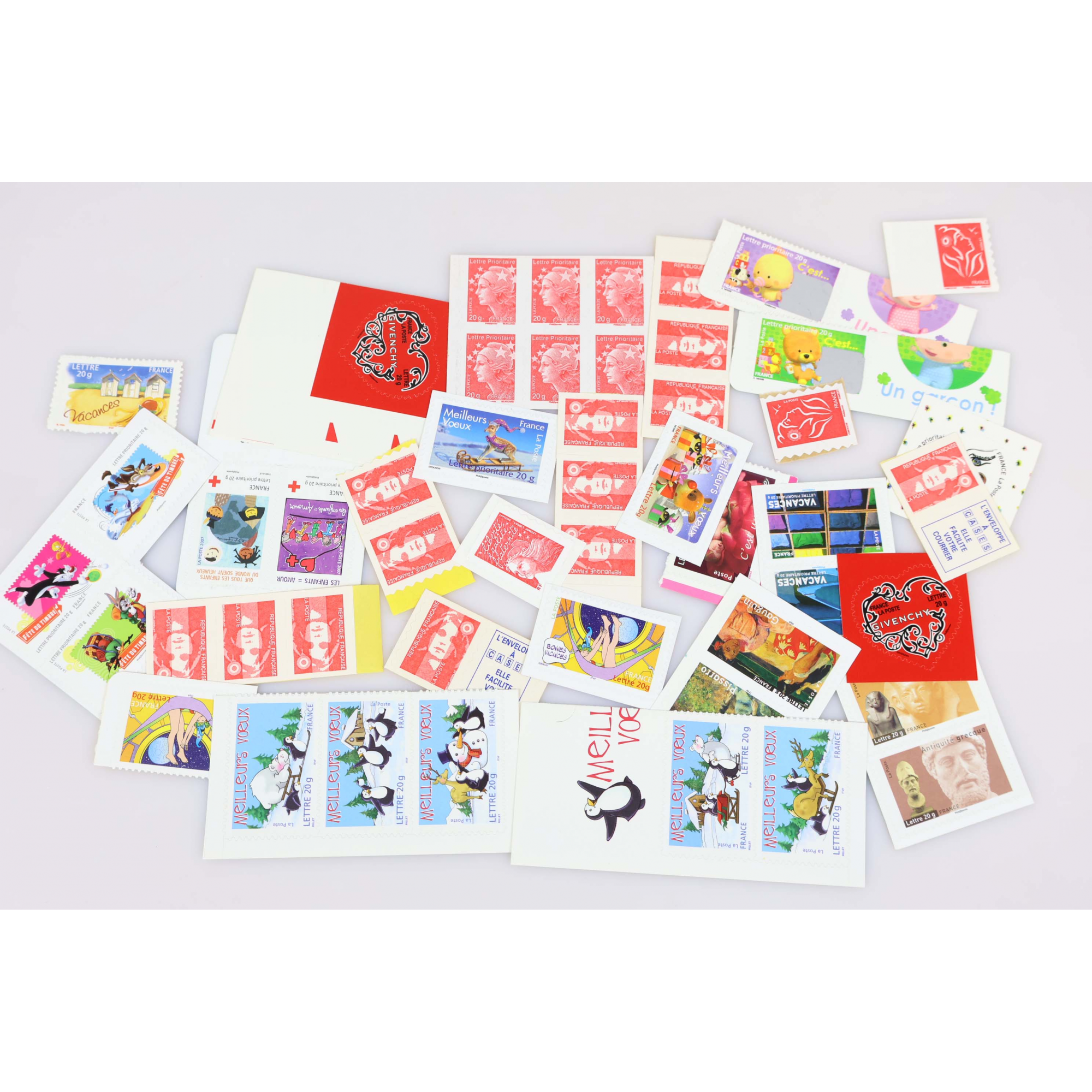 LOT DE 50 TIMBRES A VALIDITÉ PERMANENTE, TVP AUTOADHÉSIFS LETTRES 20G FRANCE