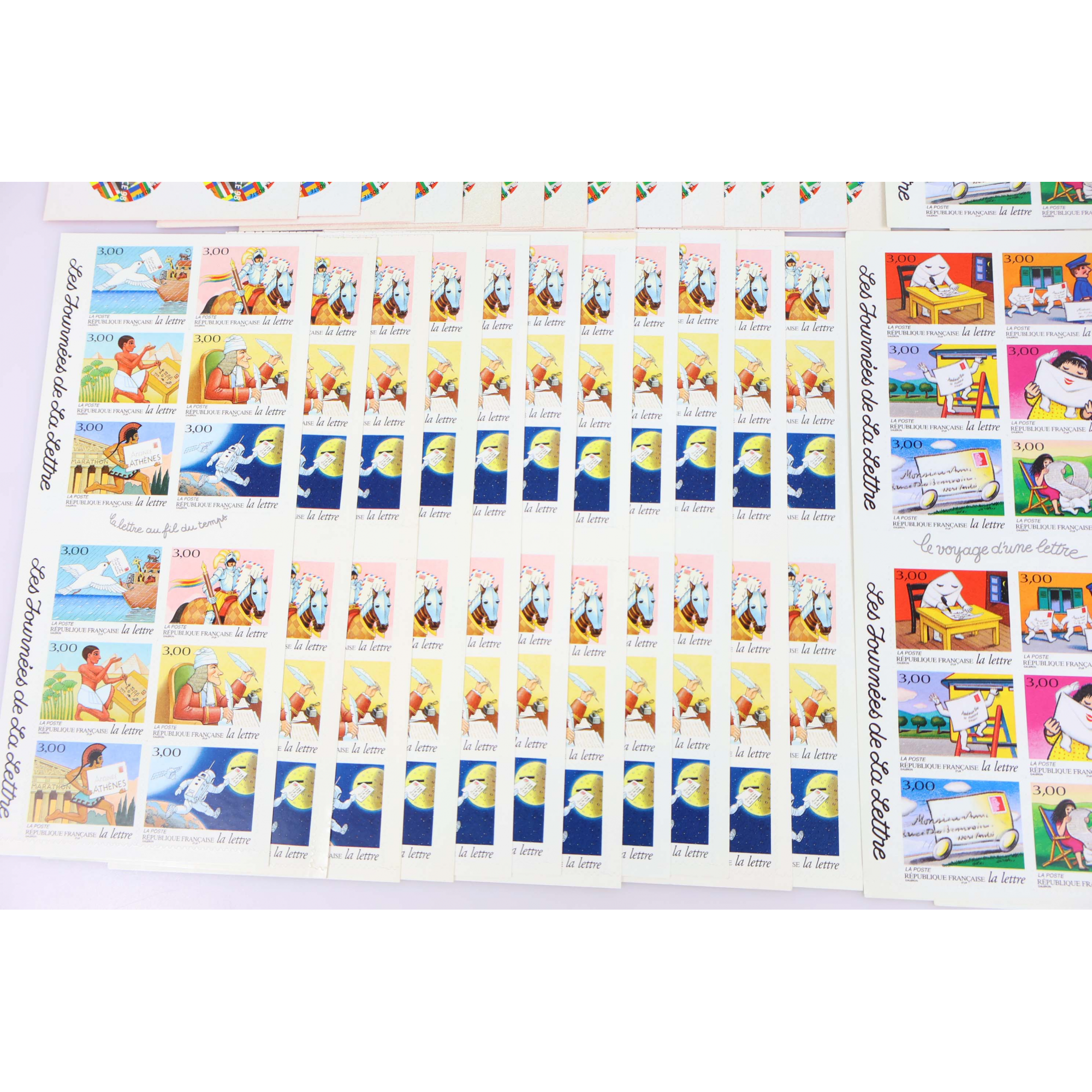 LOT CARNETS AUTOADHÉSIFS TIMBRES 3 FRANCS AVEC DÉFAUTS POUR AFFRANCHIR, VF 195€