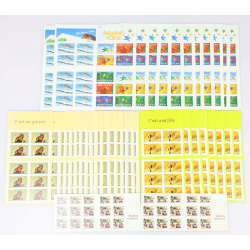 LOT CARNETS AUTOADHÉSIFS AVEC DÉFAUTS TIMBRES 0.50 EUROS POUR AFFRANCHIR VF 205€