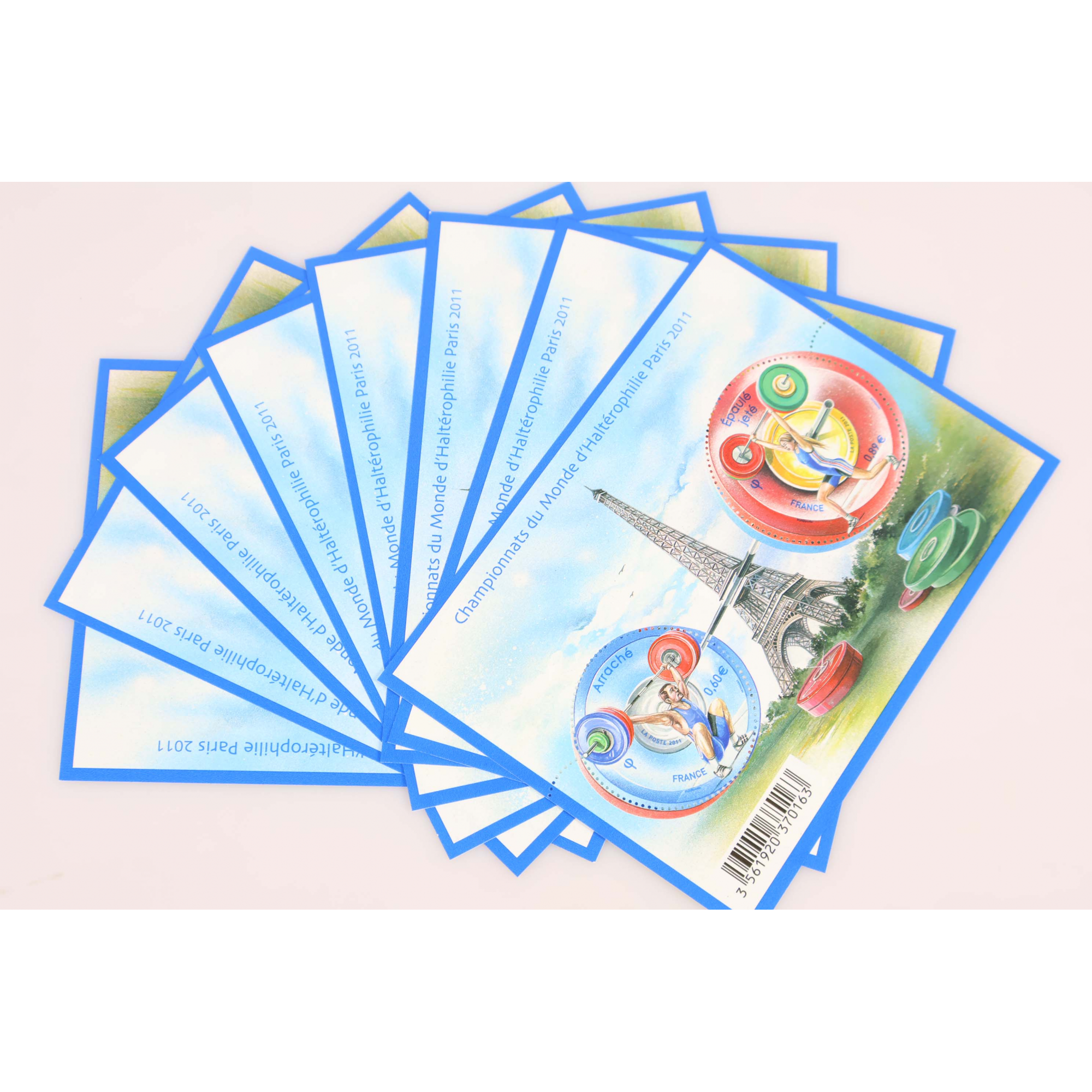 LOT 40 BLOCS N° F4598 CHAMPIONNATS HALTÉROPHILIE TIMBRES NEUFS** FACIALE 59.60€